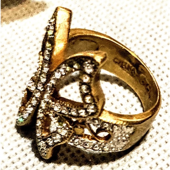 Avant Garde Butterfly Rhinestone Ring by Avon - Picture 6 of 7